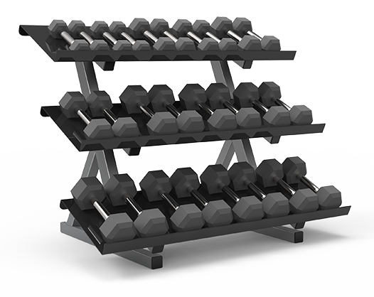 3 tier dumbbell online rack small