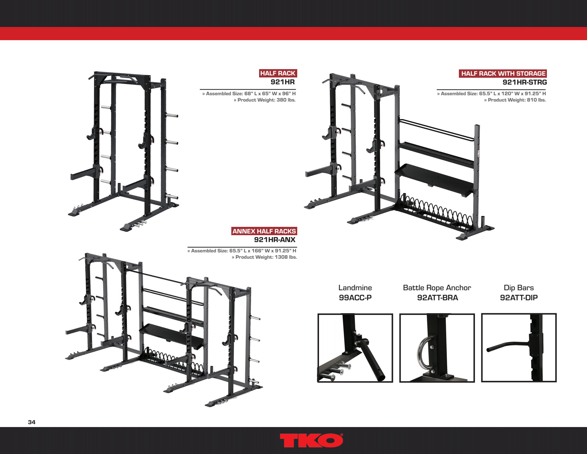 TKO Landmine attach for rack and half rack Connect Fit