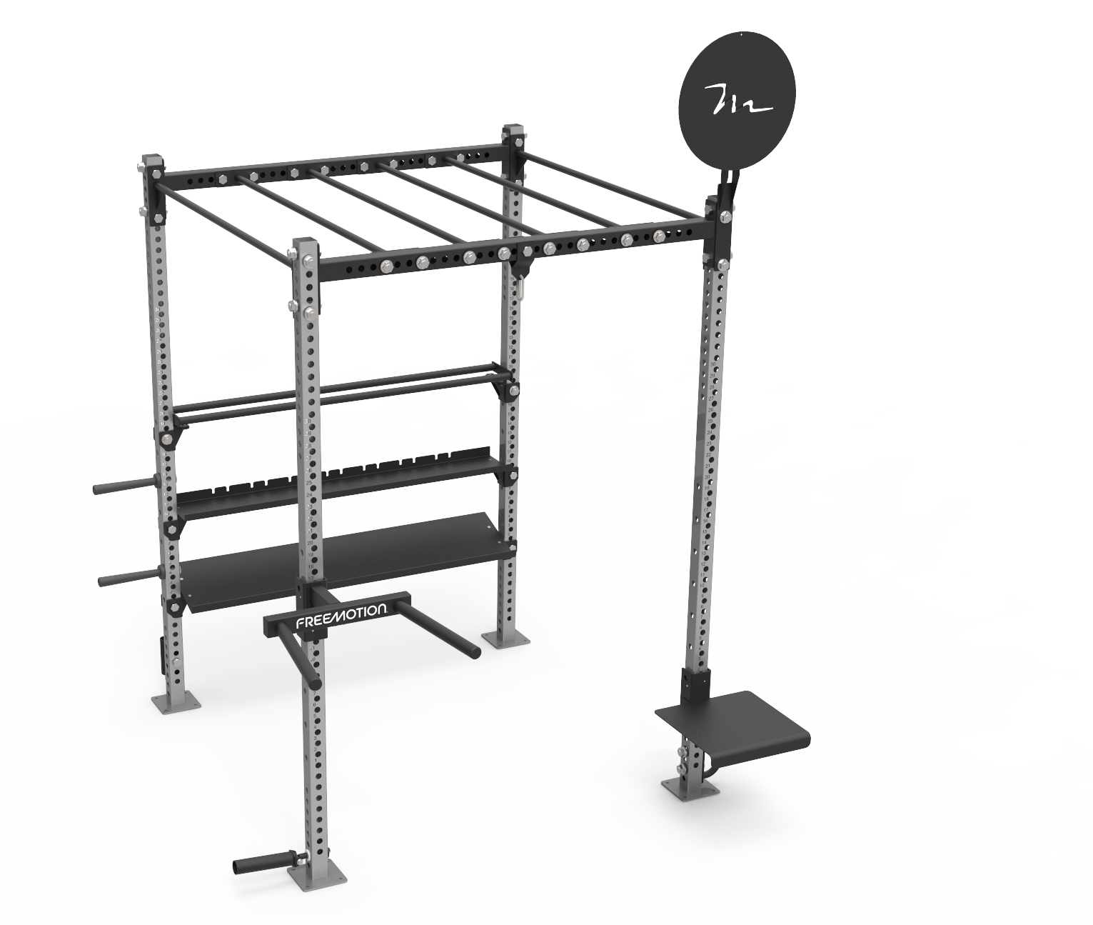 Preconfigured 20' Incline Monkey Bar Rig With Accessories