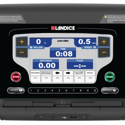 Landice L7-90 CLUB Treadmill - Achieve console
