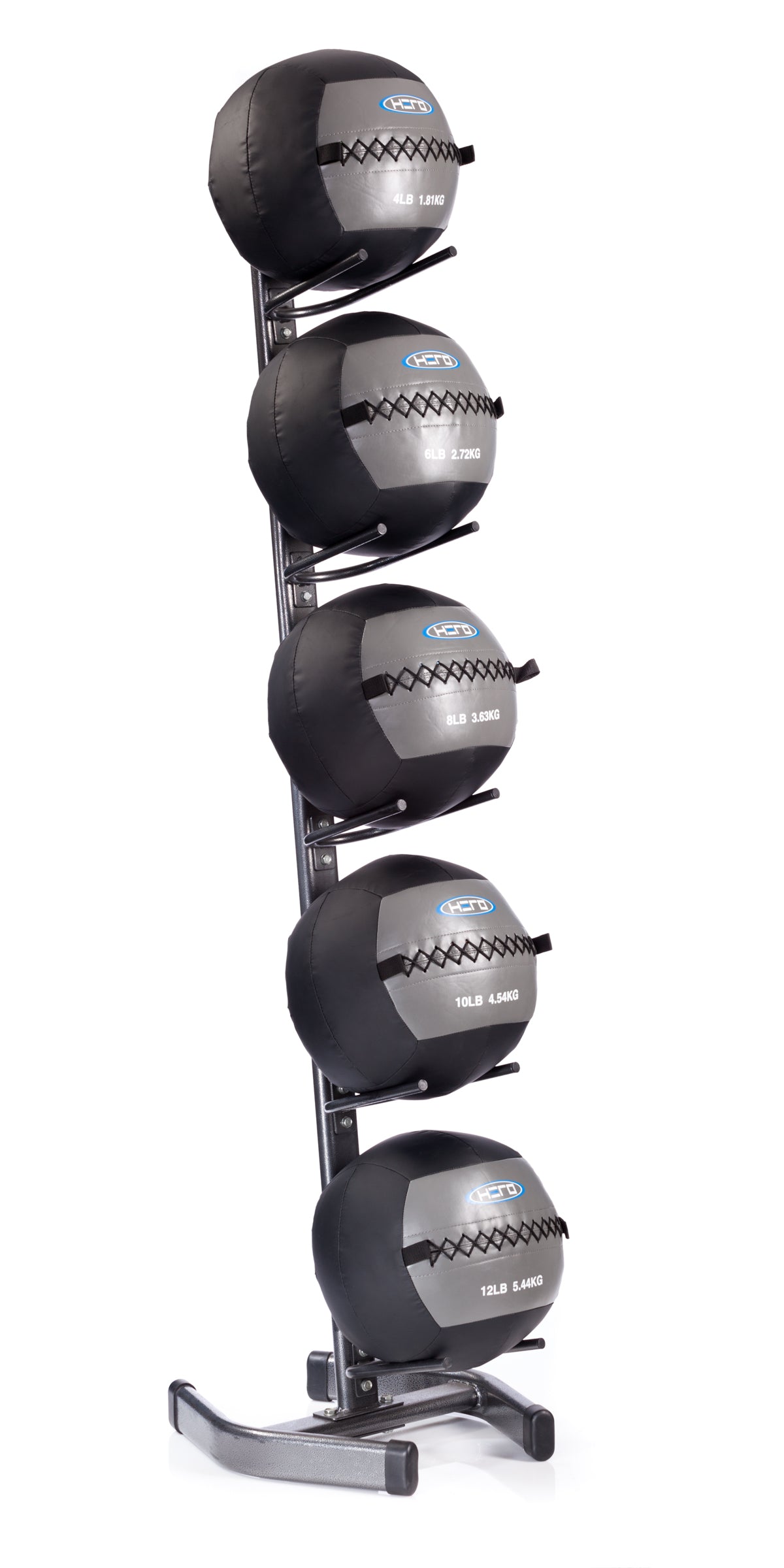 Hampton 5 pcs. HEROSTRENGTH 'Throw' Balls (40 lbs.) + (1) HMBV-5 rack