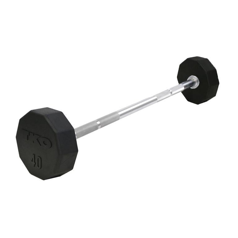 TKO Fixed Ten Sided Straight Bar, Rubber